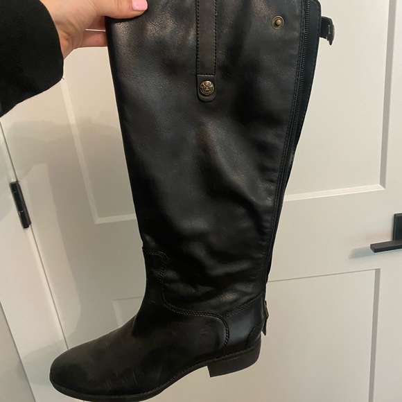 Sam Edelman Penny Leather Riding Boot - Black - Picture 2 of 5